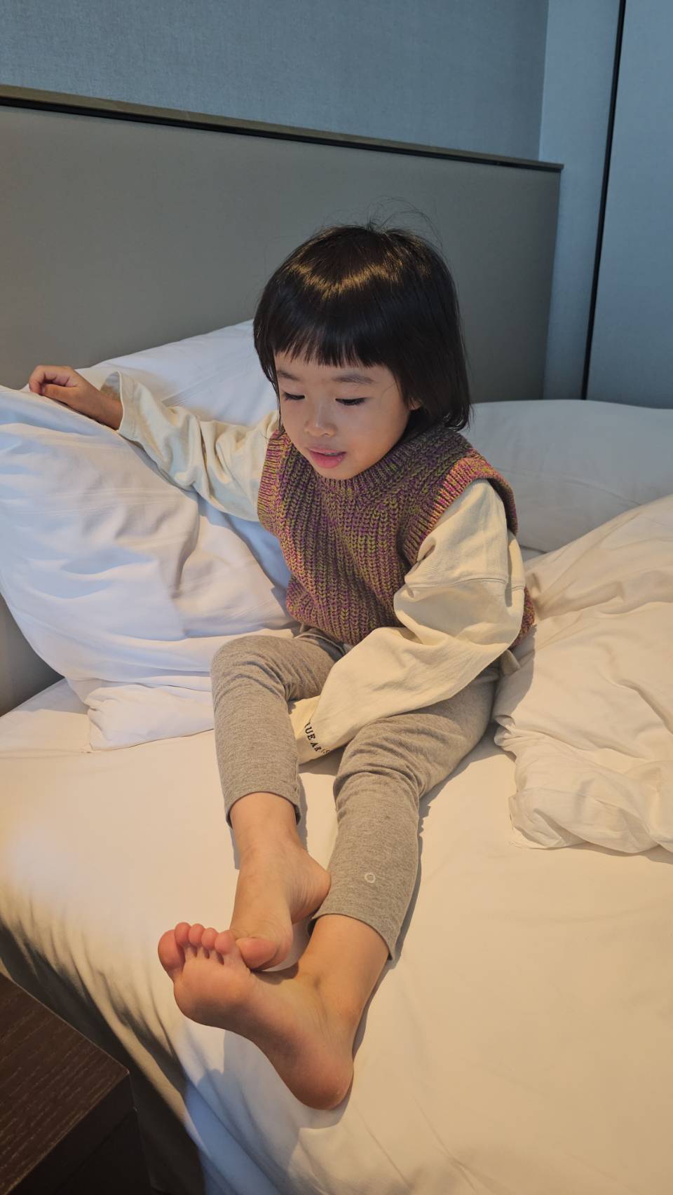Studio Koter 純棉綠紫混紡針織背心 2-3Y & 6-7Y