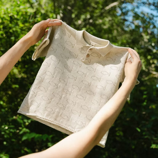 Bayiri 100%有機棉 Underwater Polo T-shirt上衣 ❘ 現貨尺寸: 12M~3Y