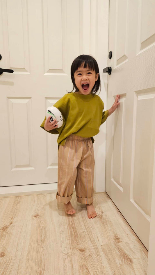 Studio Koter 100%有機棉Rory OVERSIZED 短袖Tshirt - Olive 2-3Y (最後一件)