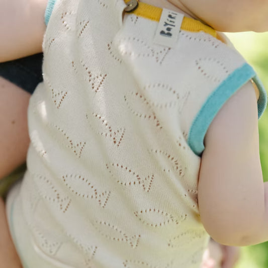 Bayiri 100%有機棉薄針織無袖背心 ❘ 現貨尺寸: 12M & 2Y