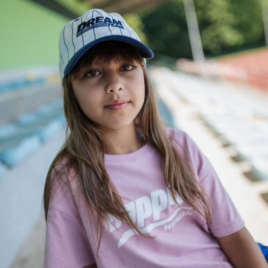 COS I SAID SO 有機棉 HAPPY HUMAN 粉色短版短袖上衣 ❘ 現貨尺寸: 4Y~11Y