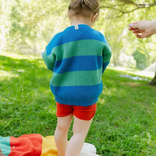 Bayiri 100%有機棉針織外套- Green ❘ 現貨尺寸: 12M~4Y