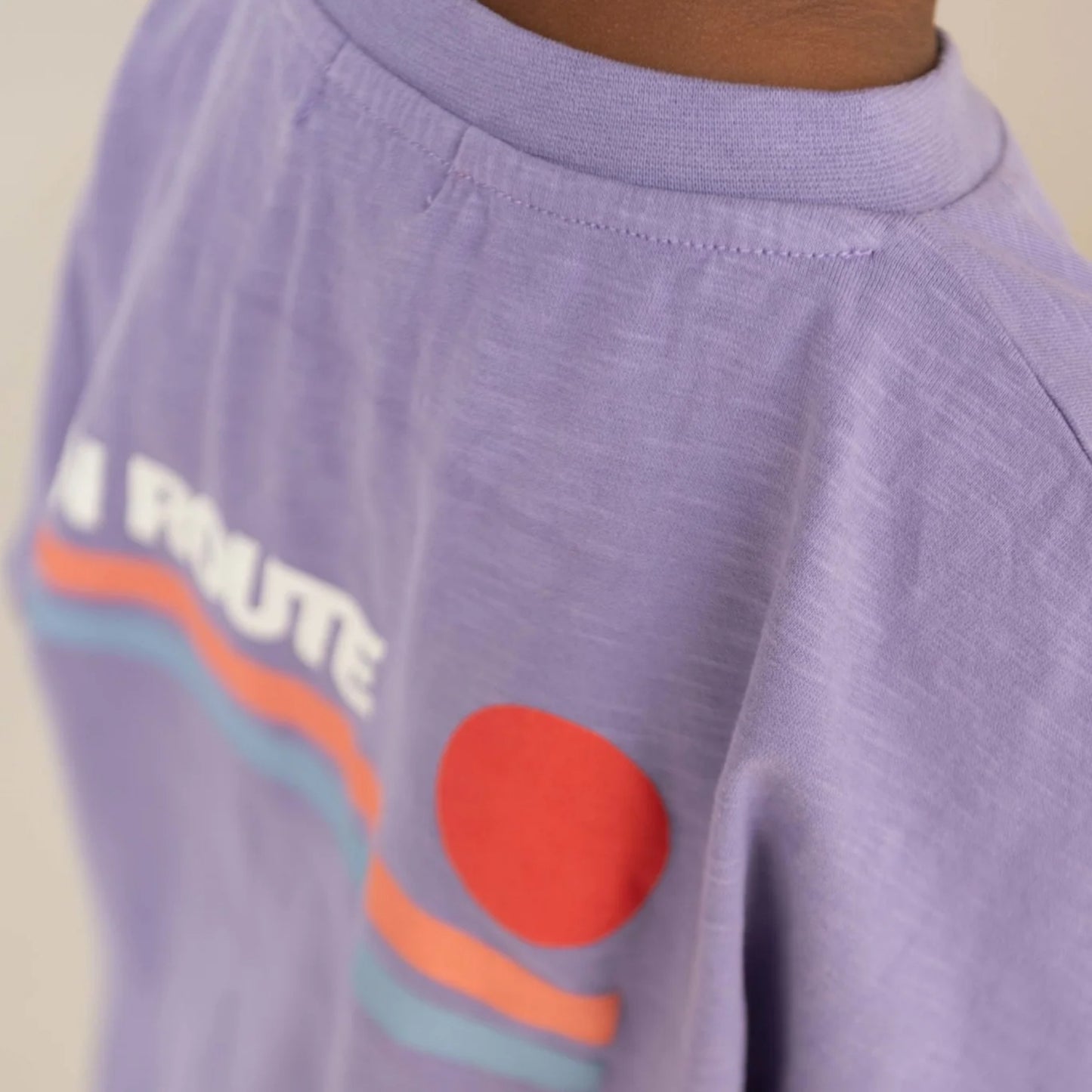 Jenest 100%有機竹節棉寬版短袖T-shirt -Purple ❘ 現貨尺寸: 3Y~8Y