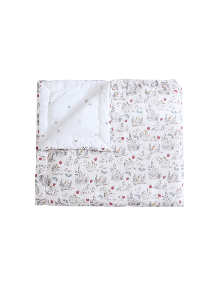 (預購) Creme enfant 100% 莫代爾水洗鋪棉單人被 - 莓果森林