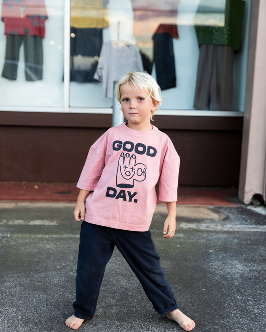 Dinky Circus 純棉寬版短袖 T-shirt - GOOD DAY TEE ❘ 現貨尺寸: 7-8Y (最後一件)