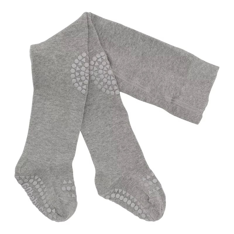 丹麥GoBabyGo GoBabyGo 彈力棉爬行褲襪 - Grey Melange - 6-12M & 12-18M