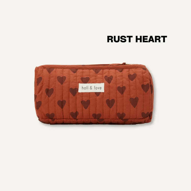 Holi & Love 有機棉多功能小包 - RUST HEART (最後一件)