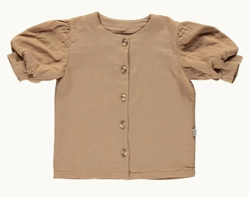 Poudre Organic 100%有機棉燈籠5分袖上衣 禾麥色 3Y&4Y (各最後一件)