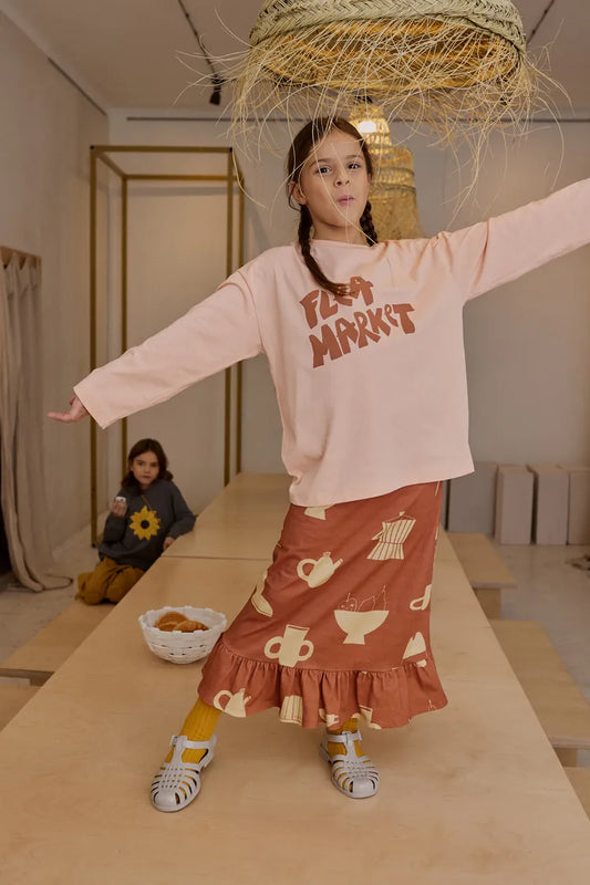 OXOX Club FLEA MARKET 100% 有機棉寬口長袖上衣 5-6Y (最後一件)