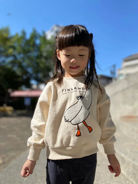 Wander & Wonder 100%有機棉冬日海鷗大學 T (1-2Y & 3-4Y)