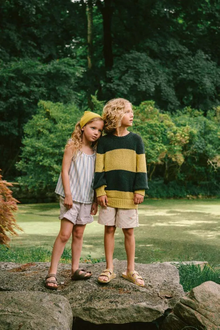 The Sunday Collective 海灘淺藍直條100%紋純棉背心 4-5Y (最後一件)