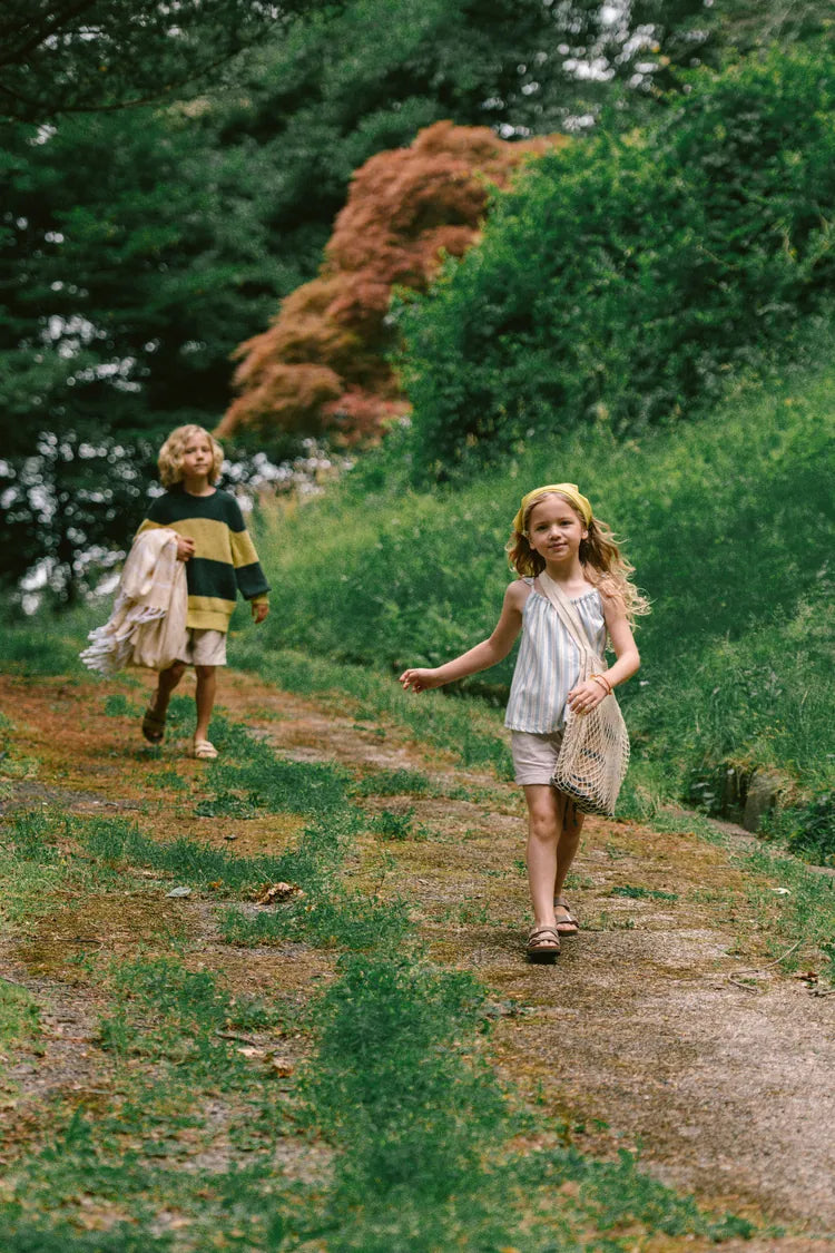 The Sunday Collective 海灘淺藍直條100%紋純棉背心 4-5Y (最後一件)