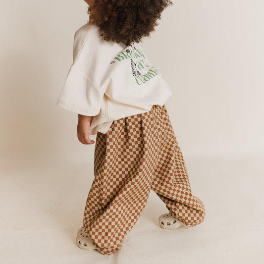 Claude & Co. 100%有機棉棋盤格紋長褲 2Y~6Y