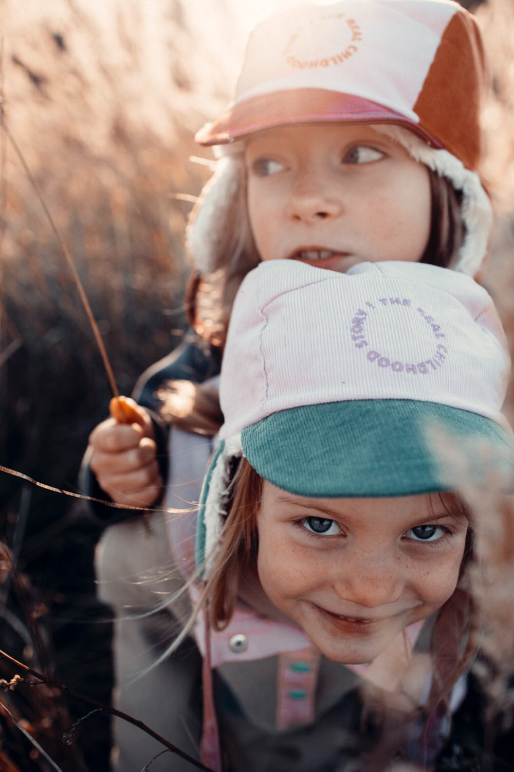 Happymess 有機棉絨毛飛行員帽 forest flower (1-3Y & 6Y+)