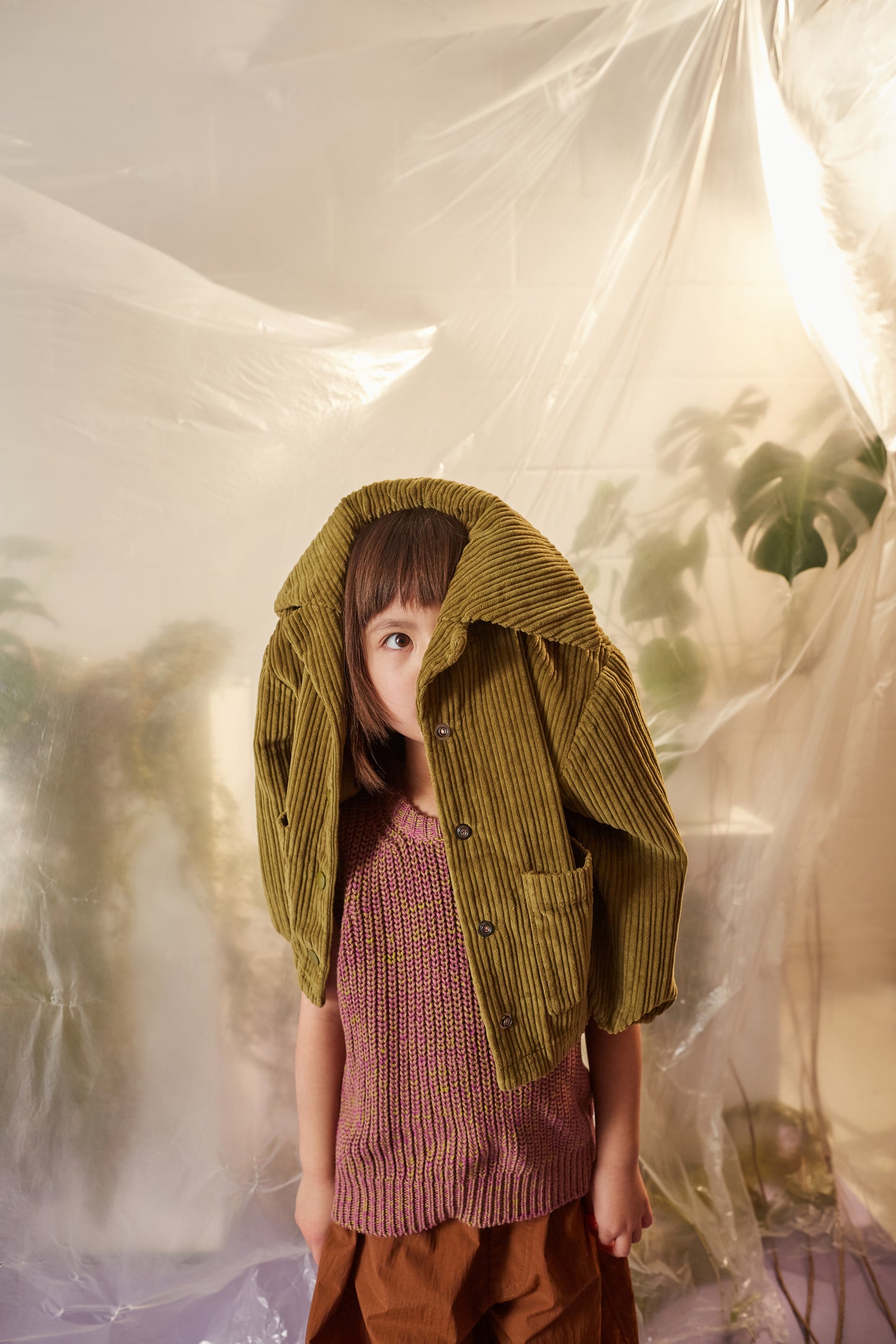 Studio Koter 純棉綠紫混紡針織背心 2-3Y & 6-7Y