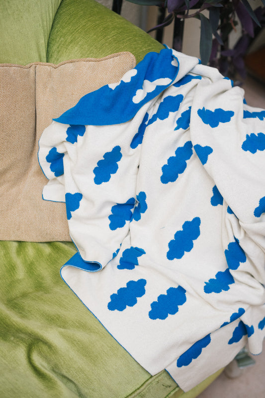 Bayiri 100%有機棉雙面寶寶蓋毯 - 藍天白雲(最後一件)