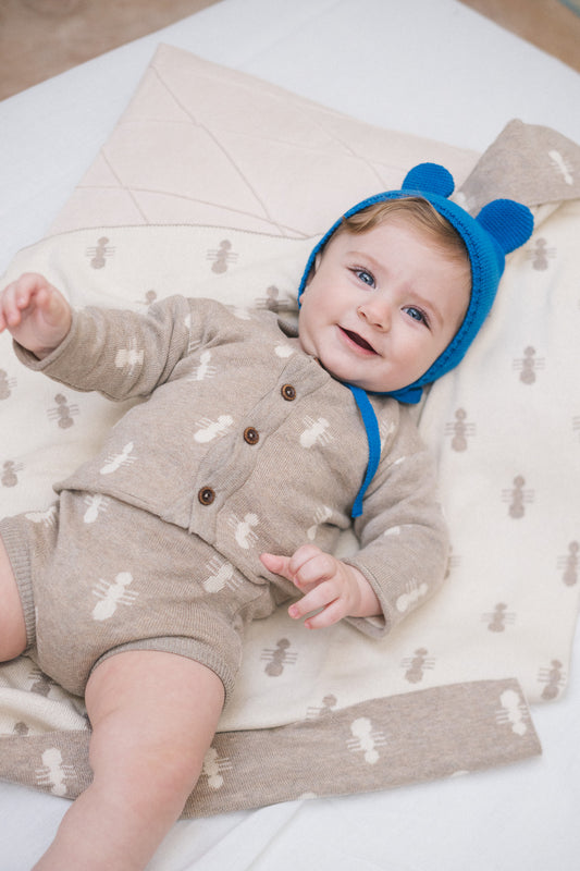 Bayiri  100%有機棉燈籠褲/屁屁褲 - 小螞蟻 6-12M (最後一件)