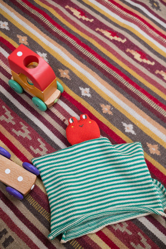 Bayiri 100%有機棉小青蛙安撫巾 - Green