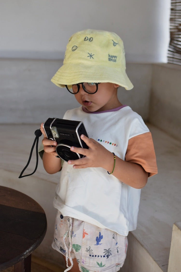 Happymess 有機棉經典短袖T-shirt - 撞色款 (1-8Y)