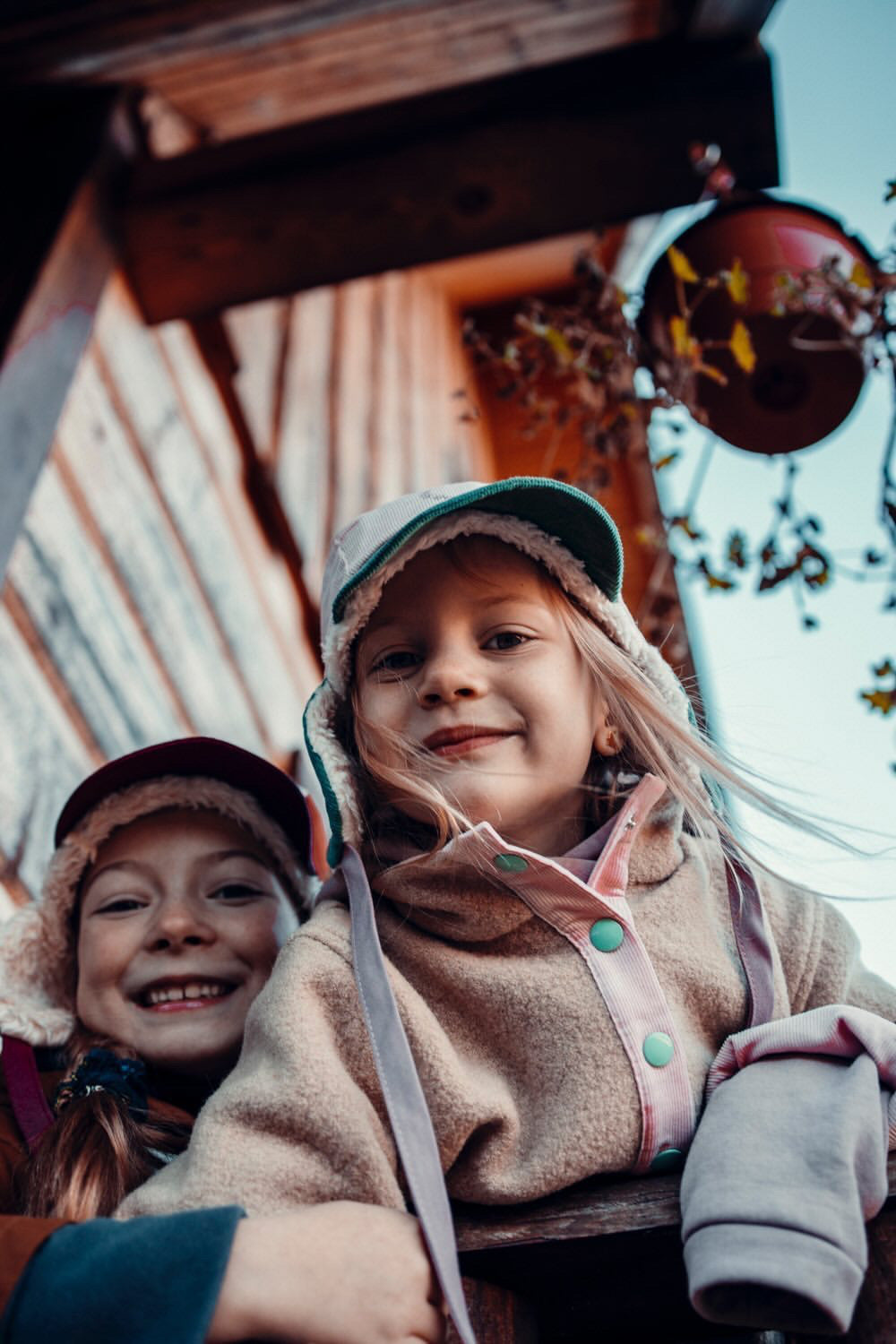 Happymess 有機棉絨毛飛行員帽 forest flower (1-3Y & 6Y+)