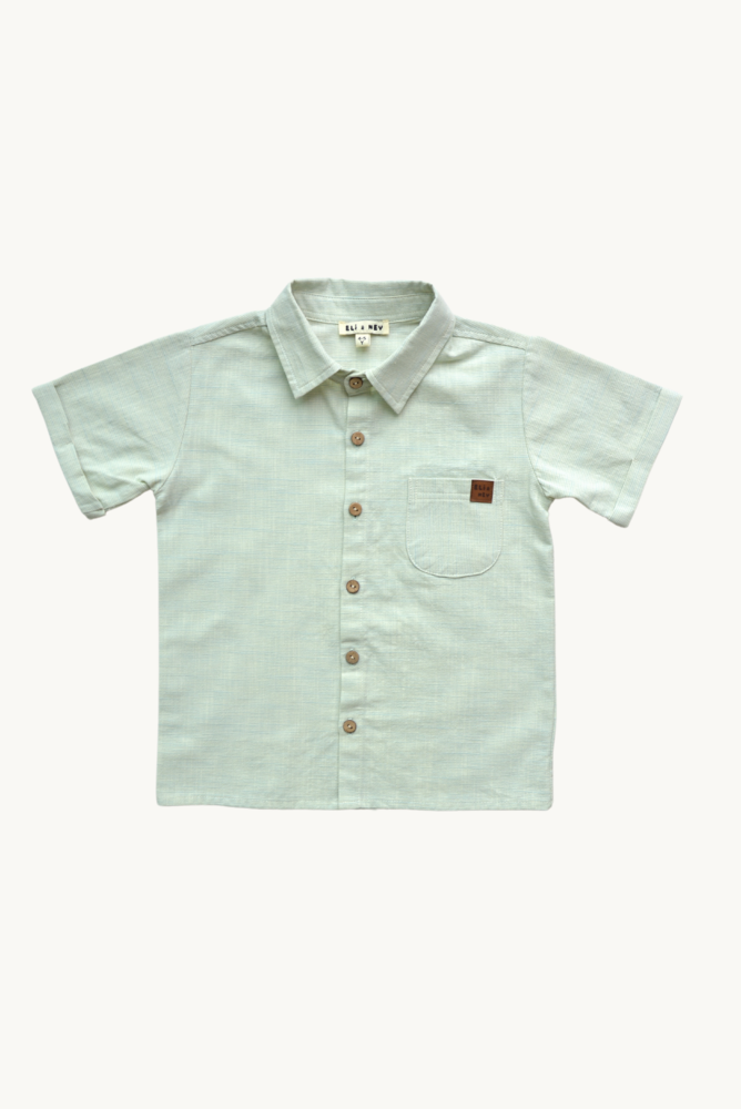 法國 Eli & Nev Clement 短袖條紋襯衫 2-3Y  (最後一件)