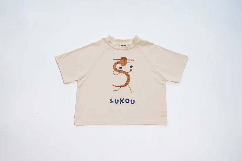 Sukou 純棉設計短袖T-shirt - Snake (3Y&4Y)