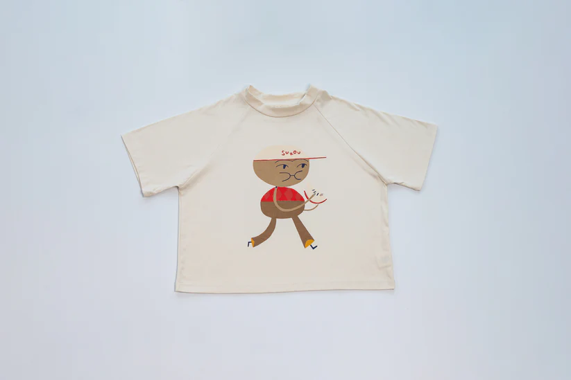 Sukou 純棉設計短袖T-shirt - AppleMan 3Y~6Y