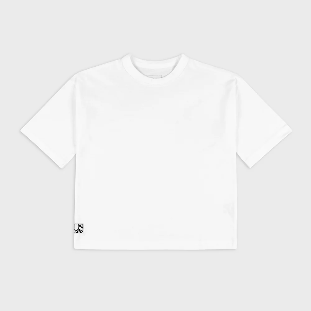 Dinky Circus 100% 有機棉白色短袖T-shirt - BASIC TEE (3Y~6Y)