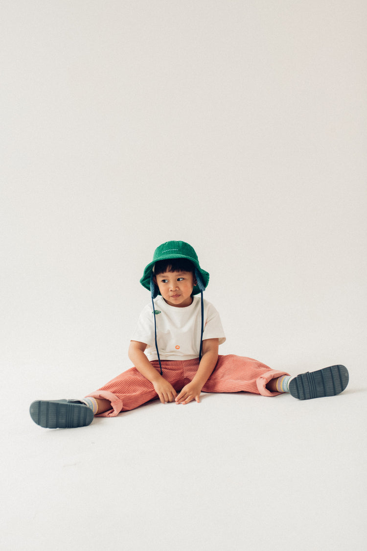 Happymess 有機棉經典短袖T-shirt - 可愛刺繡圖案 (1Y~8Y)