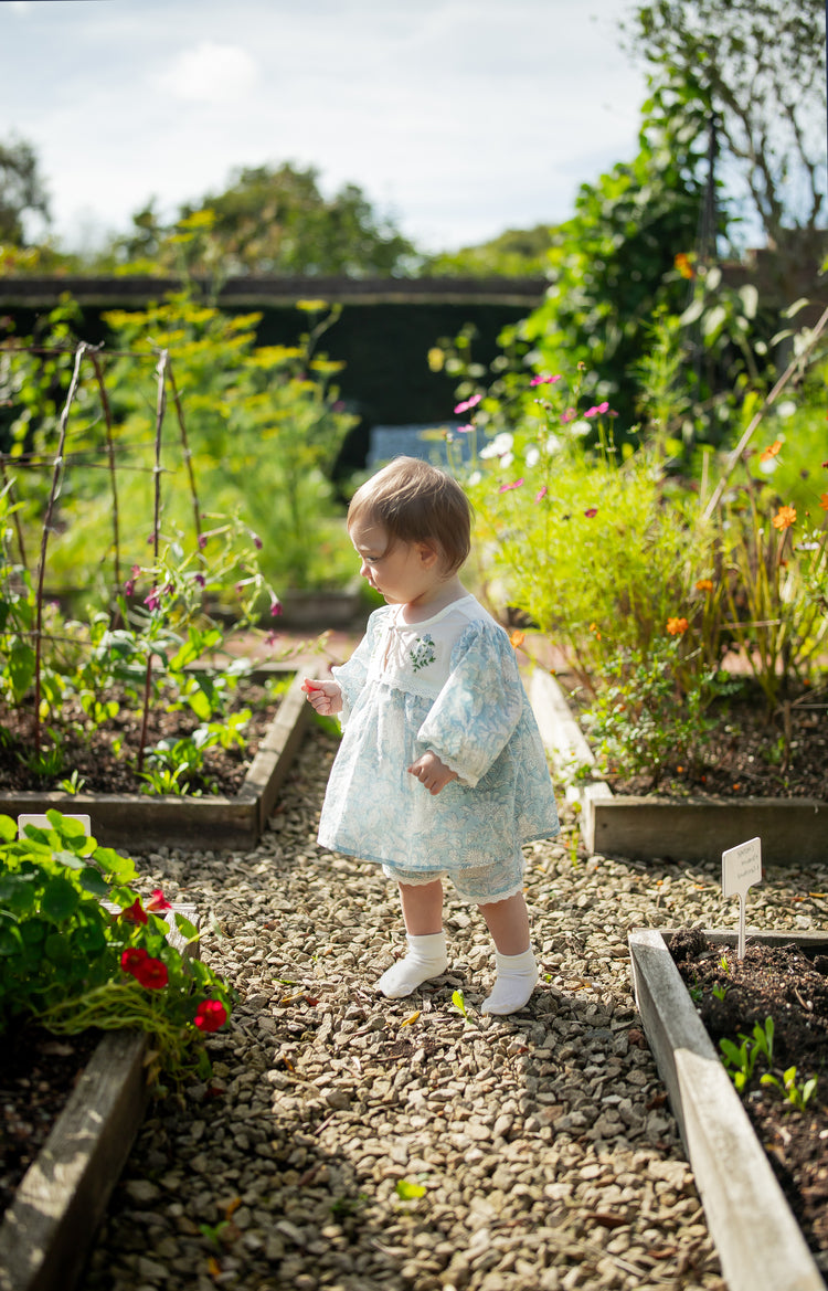 Bay&Fay 有機棉短褲 - Meadow Shorts - Blue (12M~3Y)
