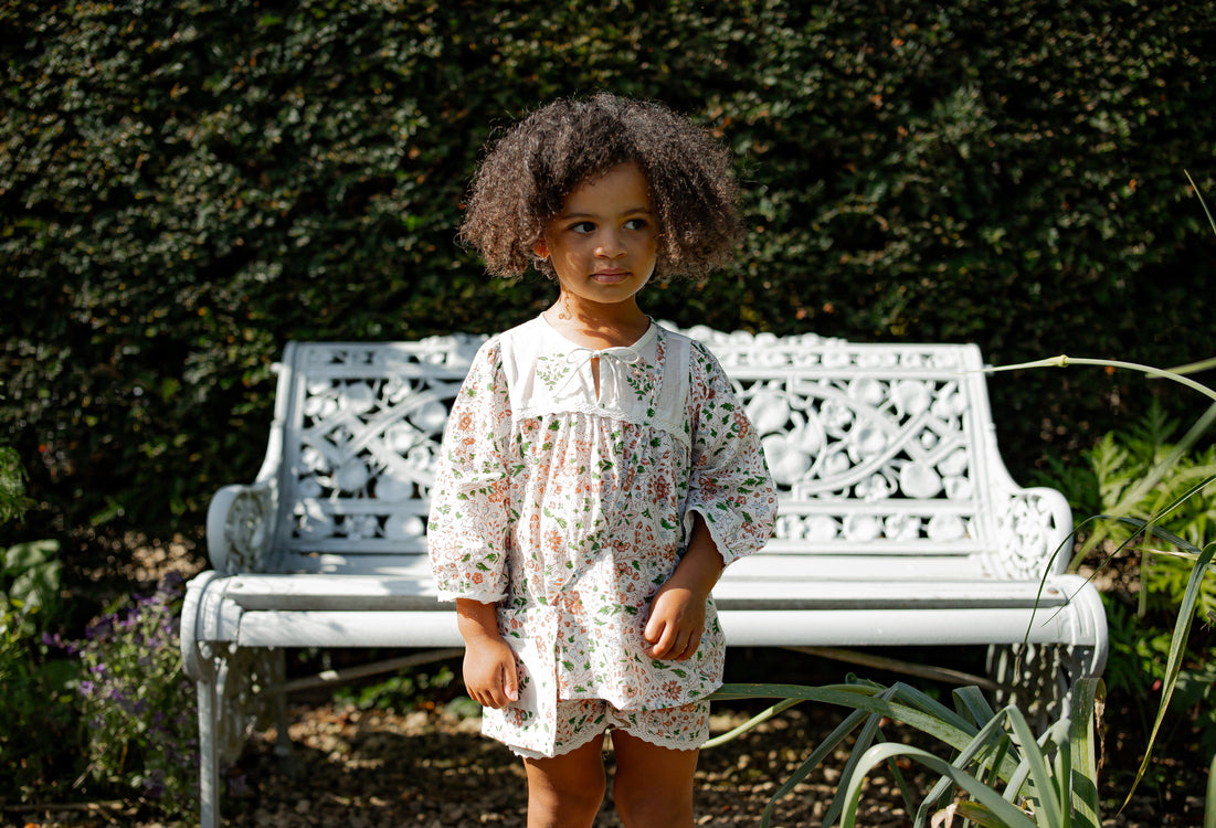 Bay & Fay 有機棉薄長袖上衣 - Meadow Blouse - Pink (12M~3Y)