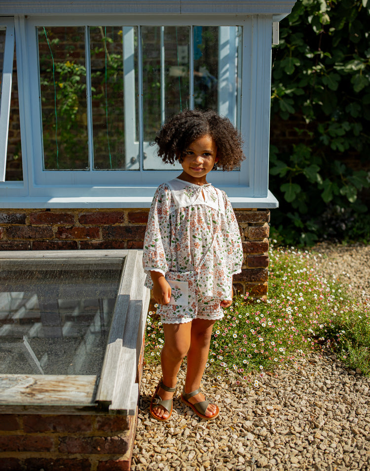 Bay & Fay 有機棉薄長袖上衣 - Meadow Blouse - Pink (12M~3Y)