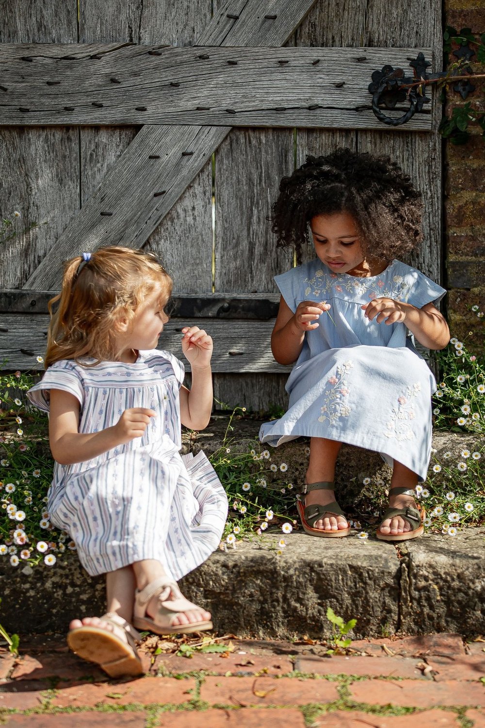 Bay & Fay 有機棉直條紋刺繡洋裝 - Brighton Dress (2Y~4Y)