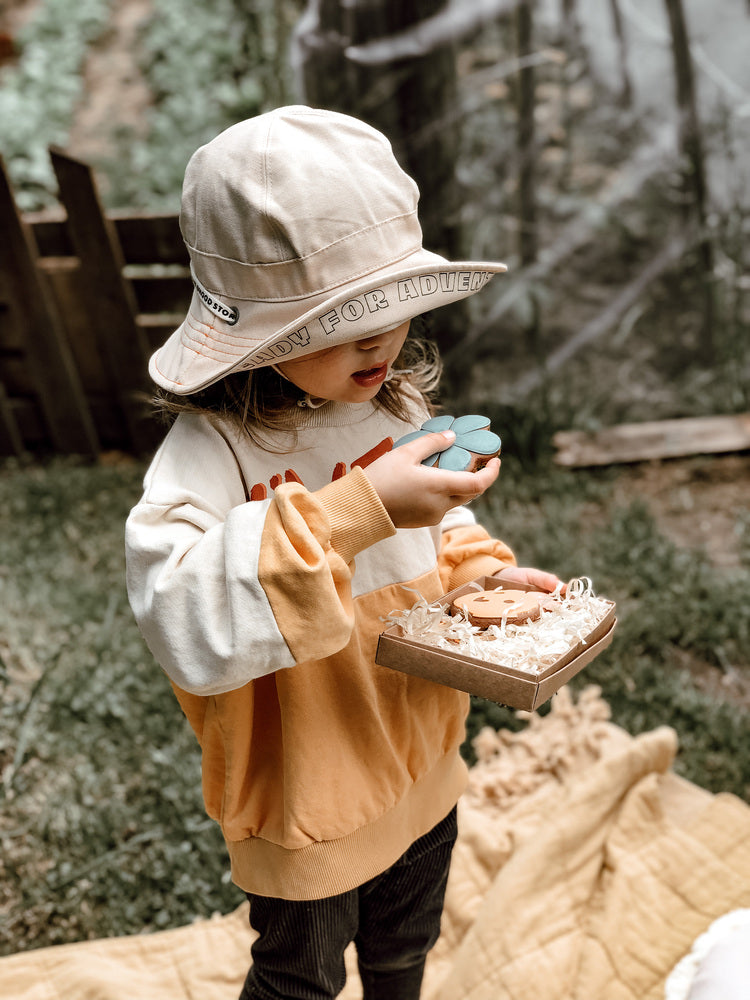 Happymess 純棉遮陽帽 safari hat - sailor blue (1Y~6Y+)