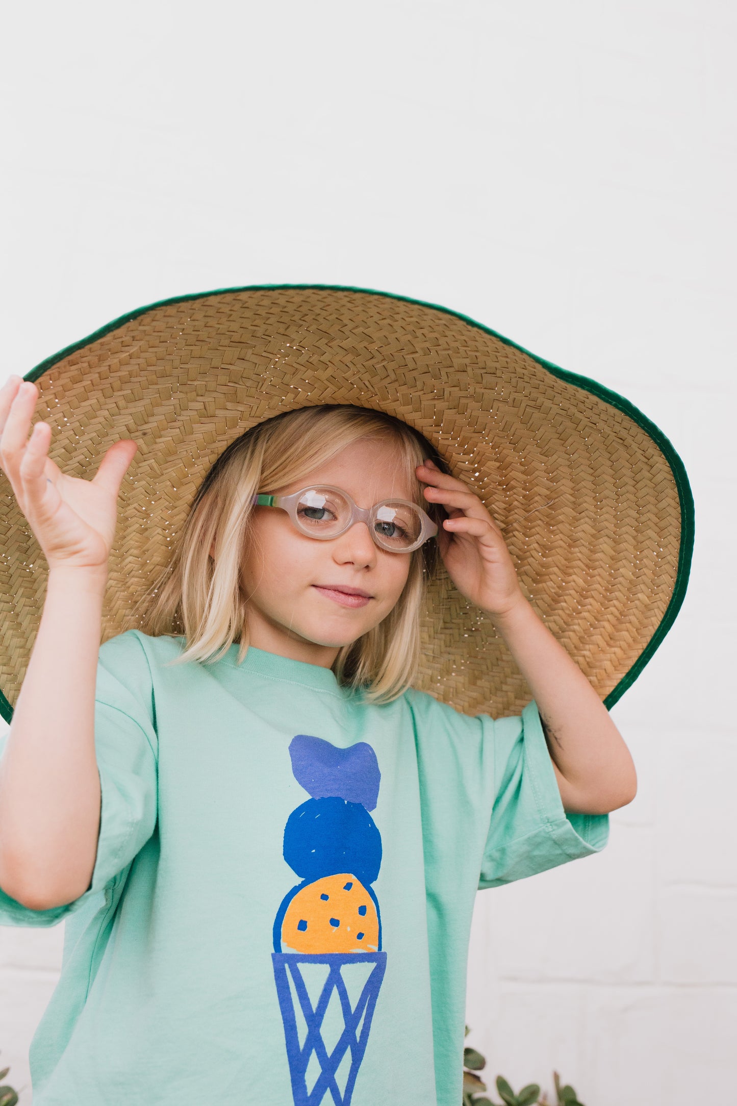 Lotiekids 100% 有機棉夏日冰淇淋寬版短袖T-shirt (2Y~9Y)