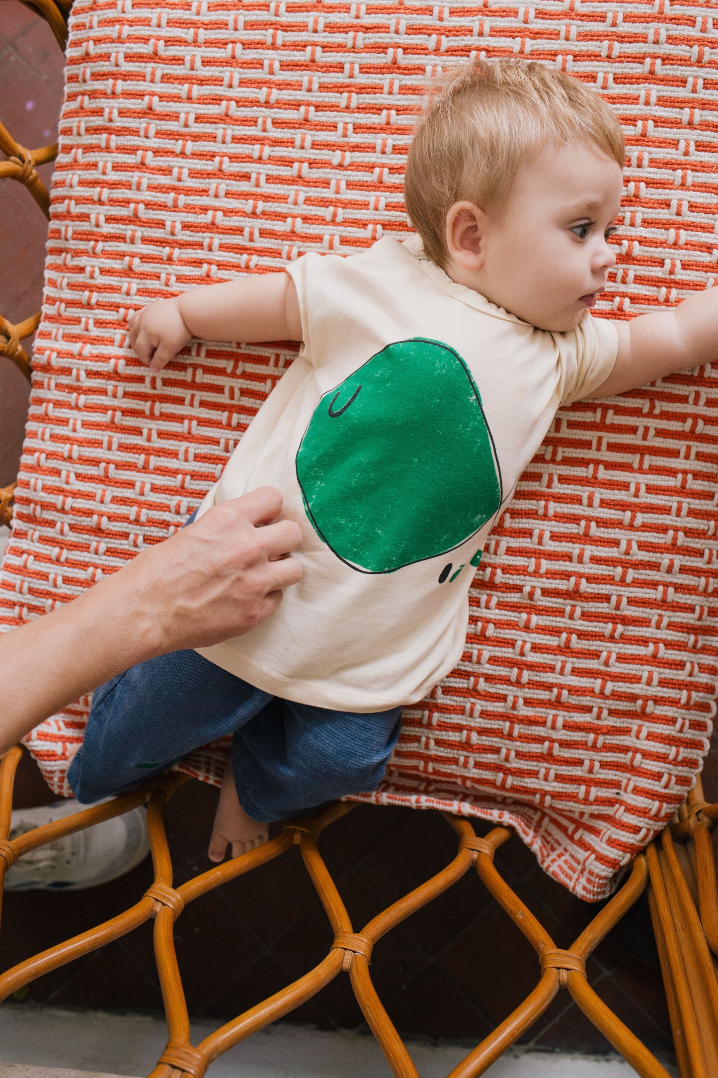 Lotiekids 100% 有機棉羅紋熱帶魚短袖T-shirt (4-5Y&8-9Y)