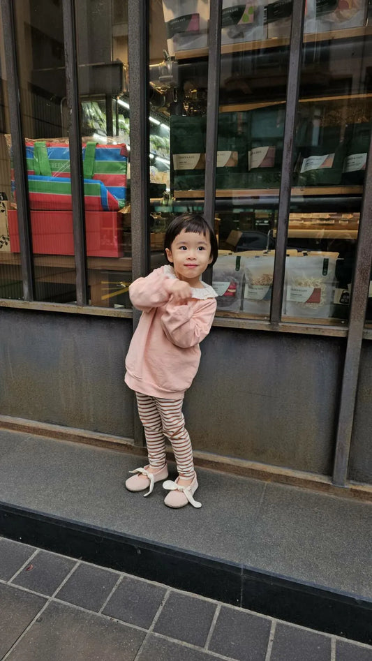 Orbasics 100% 有機棉 Oh So Cosy 大學棉T - 霧粉 (2Y~10Y)