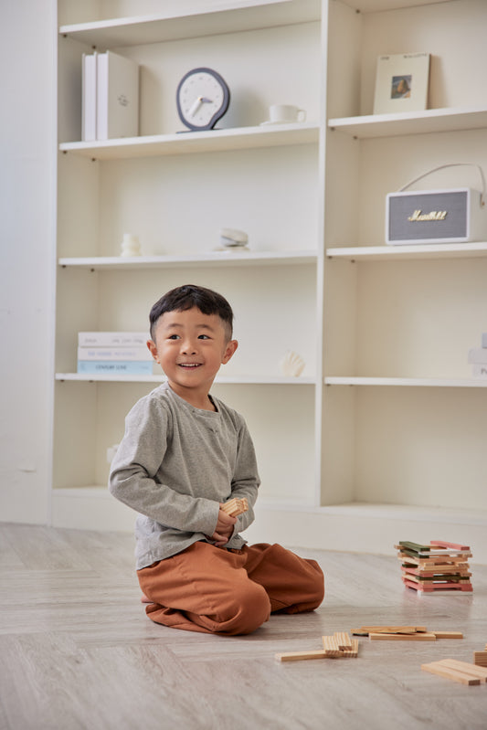 Orbasics 100%有機棉Mighty長袖上衣 灰 (2Y~12Y)