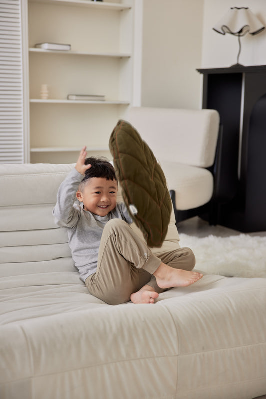 Orbasics 100%有機棉Cuddle jogger 寬版束口長褲- 鼠尾草綠 - 2-12Y