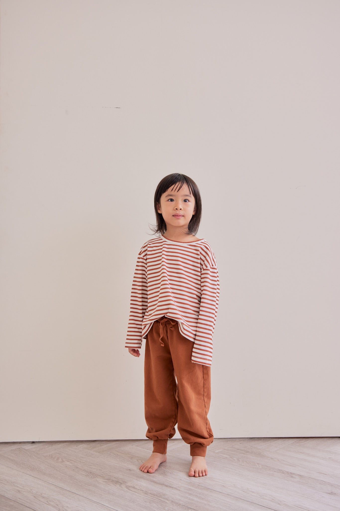 Orbasics 有機棉Boxy Longsleeve 寬版條紋長袖上衣- 2-12Y