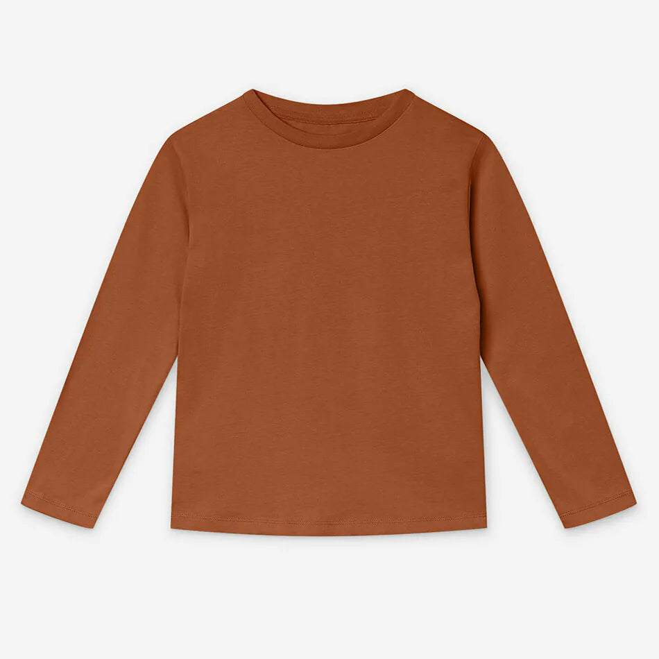 Orbasics 100%有機棉Mighty長袖上衣 焦糖餅乾 3-4Y (最後一件)