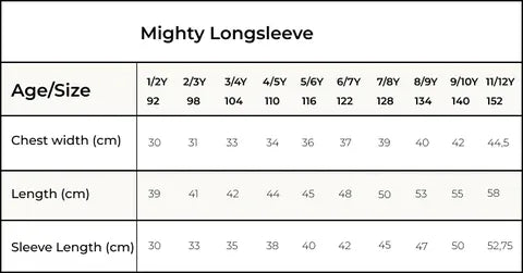Orbasics 有機棉Mighty長袖上衣 灰 (1Y~8Y)