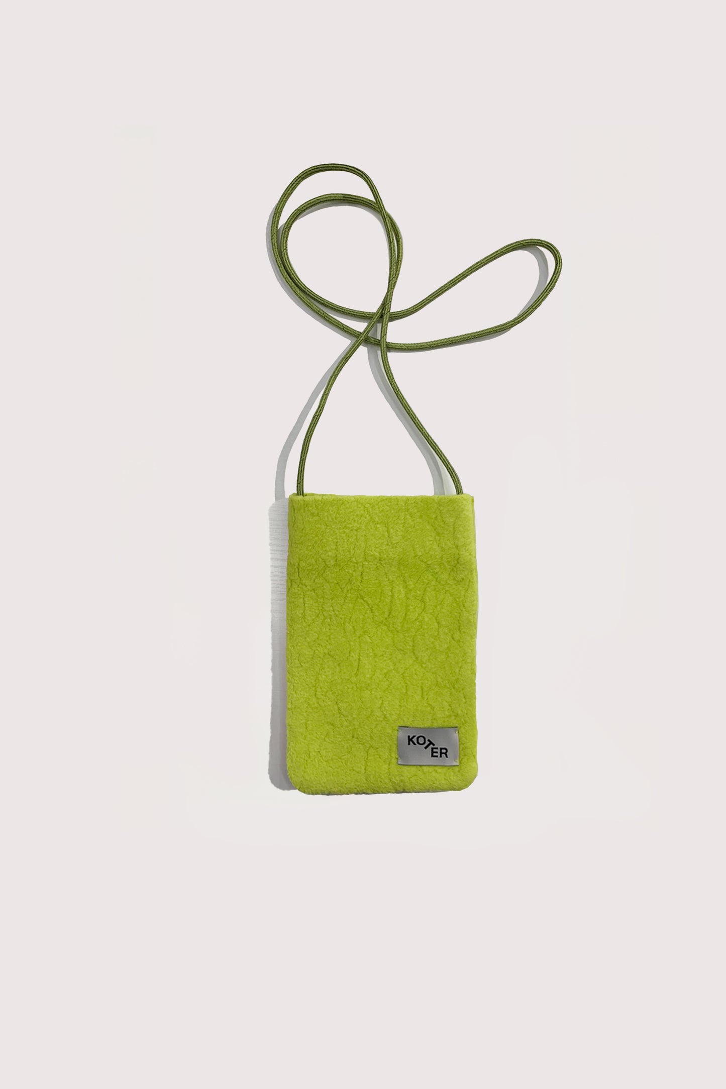 Studio Koter 100%有機棉萬用斜背小袋 Acid green & teddy Brown 兩色 (單一尺寸)