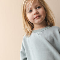 Phil&Phae 有機棉寬版大學T - 霧灰藍 (2Y~6Y)