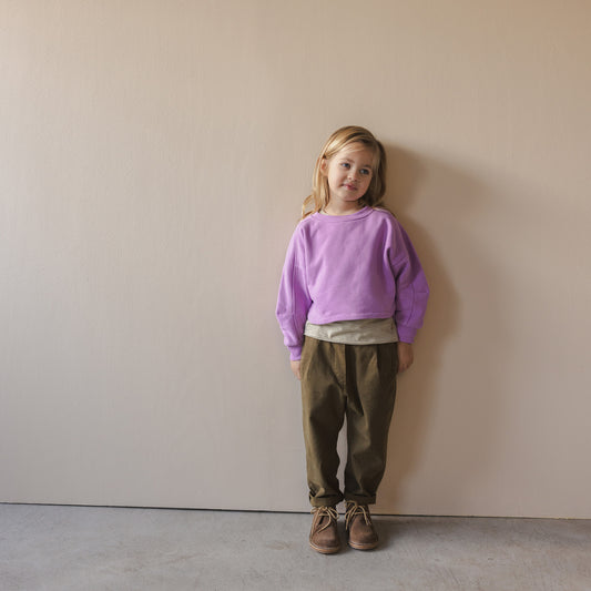 Phil&Phae 有機棉天絲混紡長褲- dark moss 3Y~6Y