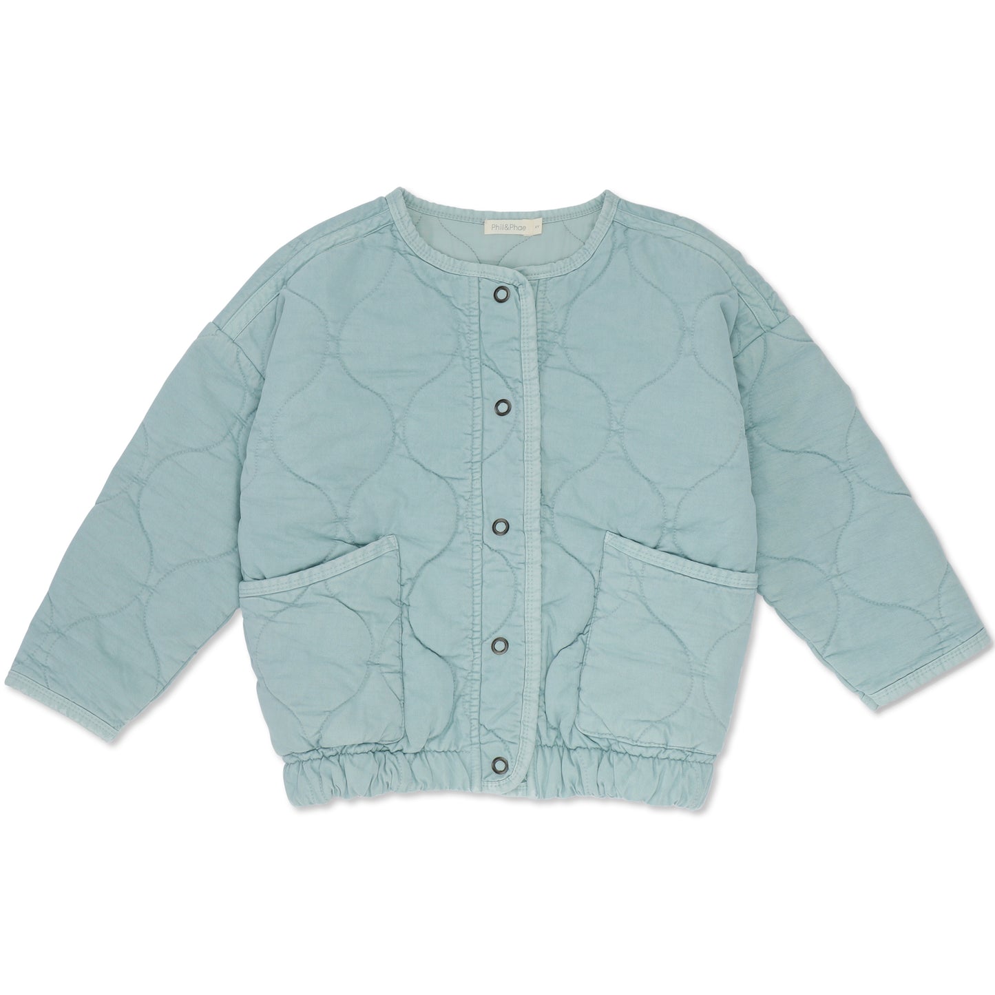 Phil&Phae 有機棉天絲混紡衍縫外套 Quilted Jacket- 霧灰藍 4Y & 6Y (各最後一件)