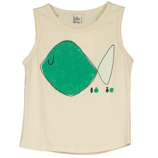 Lotiekids 100% 有機棉坦克背心 - CANDI FISH (2Y-7Y)