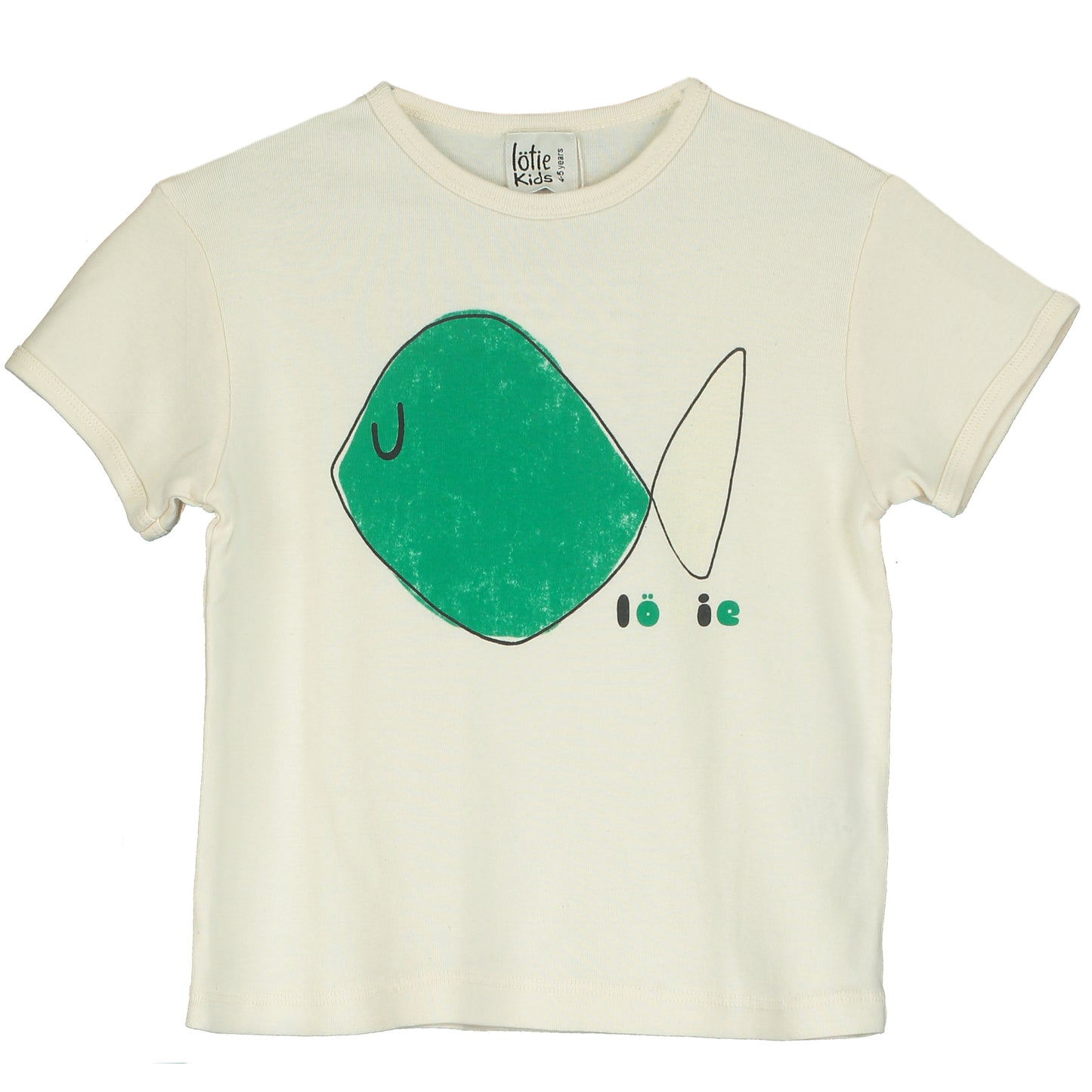 Lotiekids 100% 有機棉羅紋熱帶魚短袖T-shirt (4-5Y&8-9Y)
