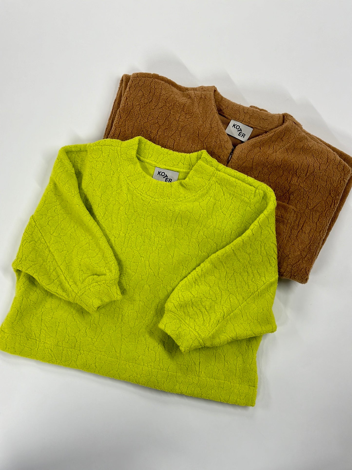 Studio Koter - Riverson 100%有機棉大學T - Acid green (2Y~7Y)