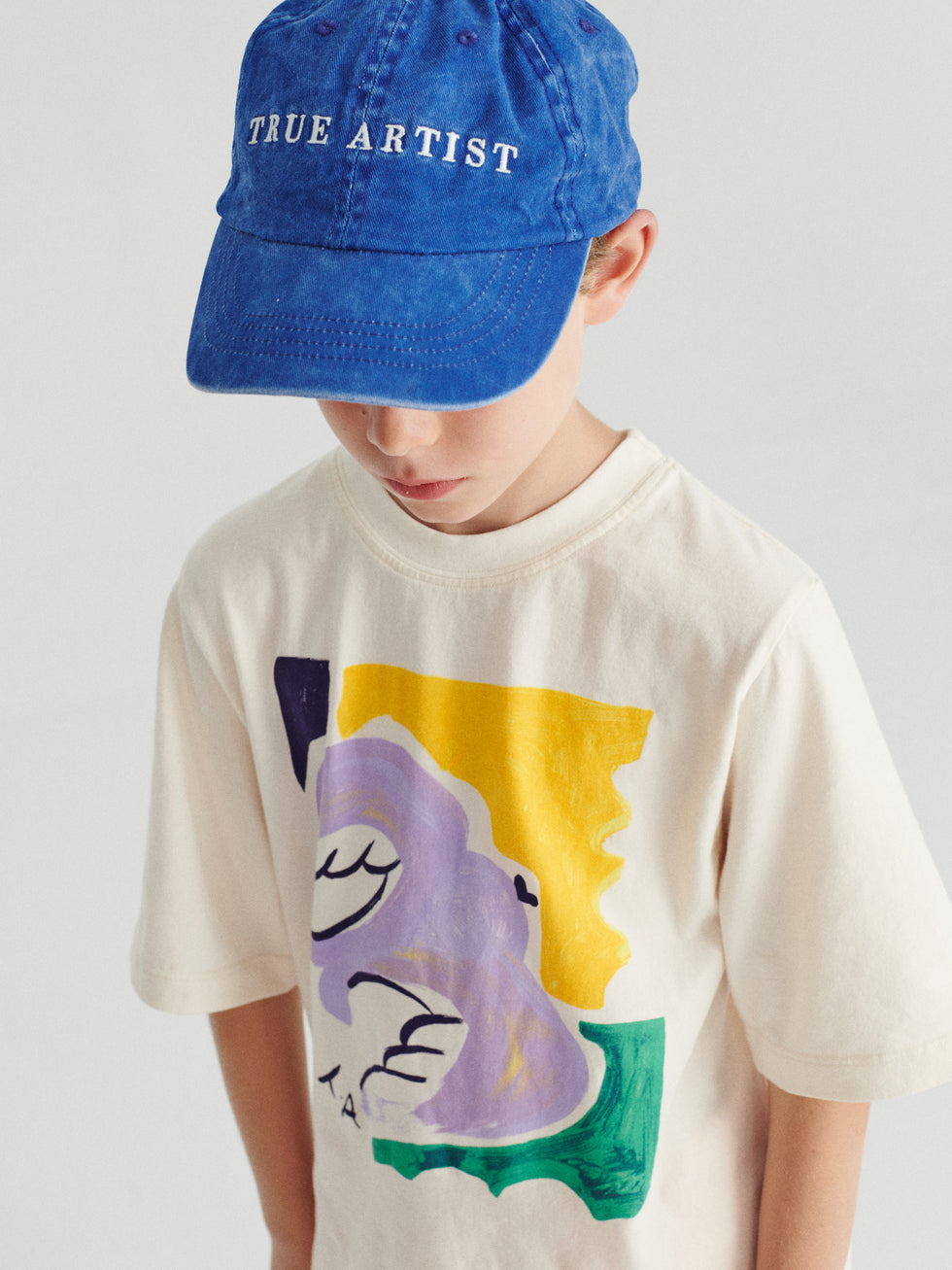 True Artist 100%有機棉短袖上衣 Ivory White ❘ 現貨尺寸: 4-5Y & 8-9Y (各最後一件)